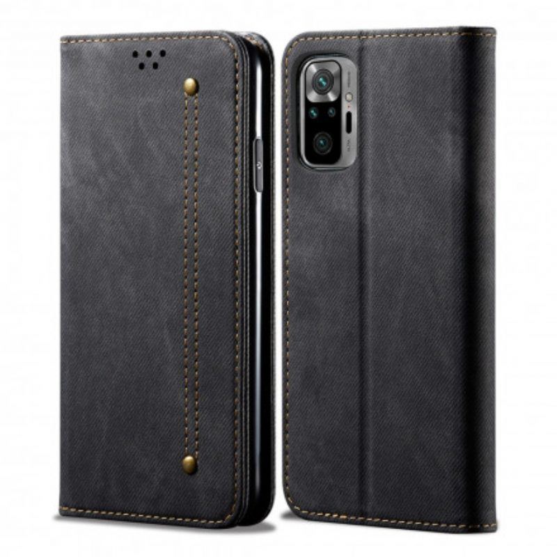 Schutzhülle Für Xiaomi Redmi Note 10 / 10S Flip Case Denim-stoff