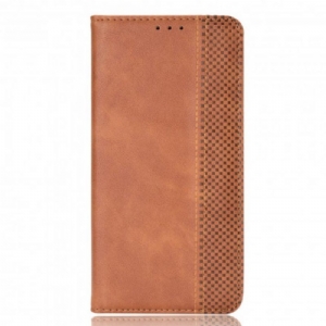 Schutzhülle Für Xiaomi Redmi Note 10 / 10S Flip Case Stilisierter Vintage-ledereffekt