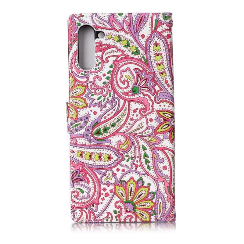 Flip Case Für Samsung Galaxy Note 10 Paisley-blume