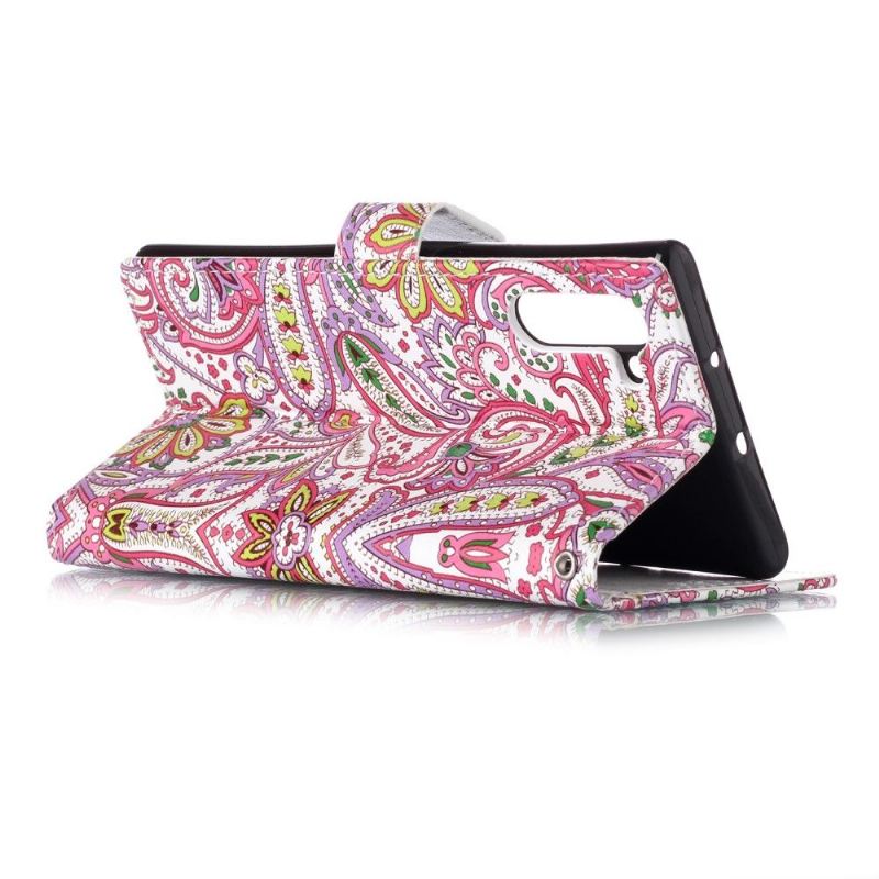 Flip Case Für Samsung Galaxy Note 10 Paisley-blume