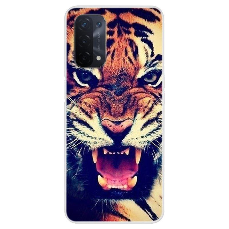 Hülle Für Oppo A74 5G / A54 5G Wilder Tiger