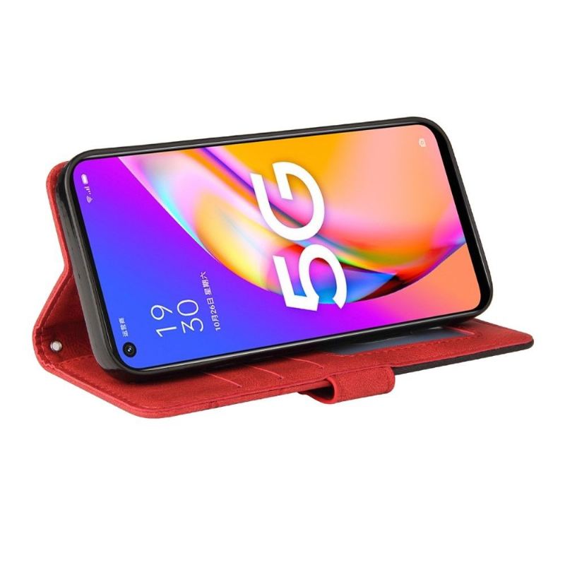 Lederhüllen Für Oppo A74 5G / A54 5G Bicolor Künstlerisch