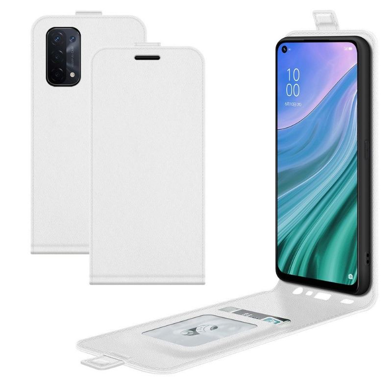 Lederhüllen Für Oppo A74 5G / A54 5G Flip Case Vertikales Kunstleder