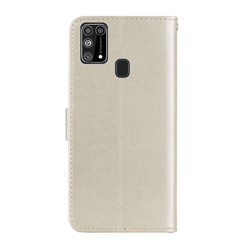 Flip Case Für Samsung Galaxy M31 Geprägte Eule