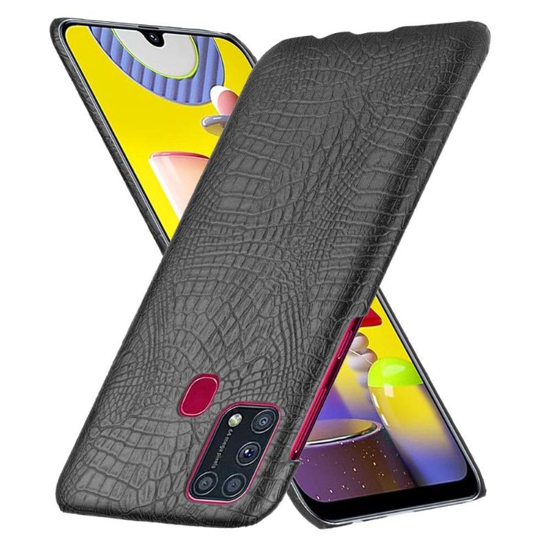 Handyhülle Für Samsung Galaxy M31 Croc Skin-effekt - Schwarz