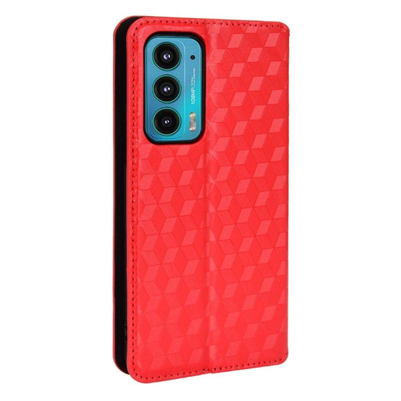 Lederhüllen Für Motorola Edge 20 Flip Case Konstruktionsgeometrie