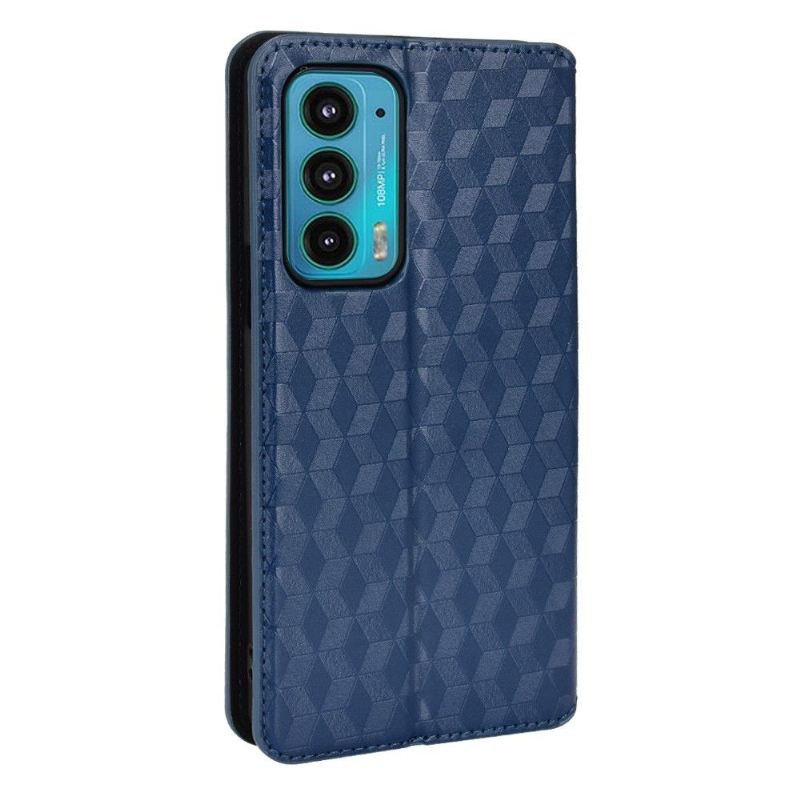 Lederhüllen Für Motorola Edge 20 Flip Case Konstruktionsgeometrie