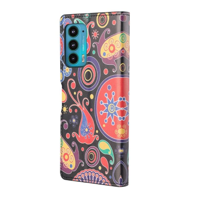 Lederhüllen Für Motorola Edge 20 Paisley-blume