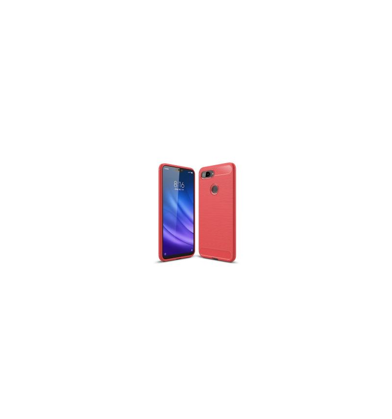 Hülle Für Xiaomi Mi 8 Lite Karbongebürstetes Gel