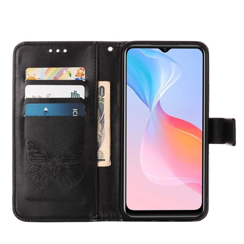 Flip Case Für Vivo Y21s Schmetterlingsdesign