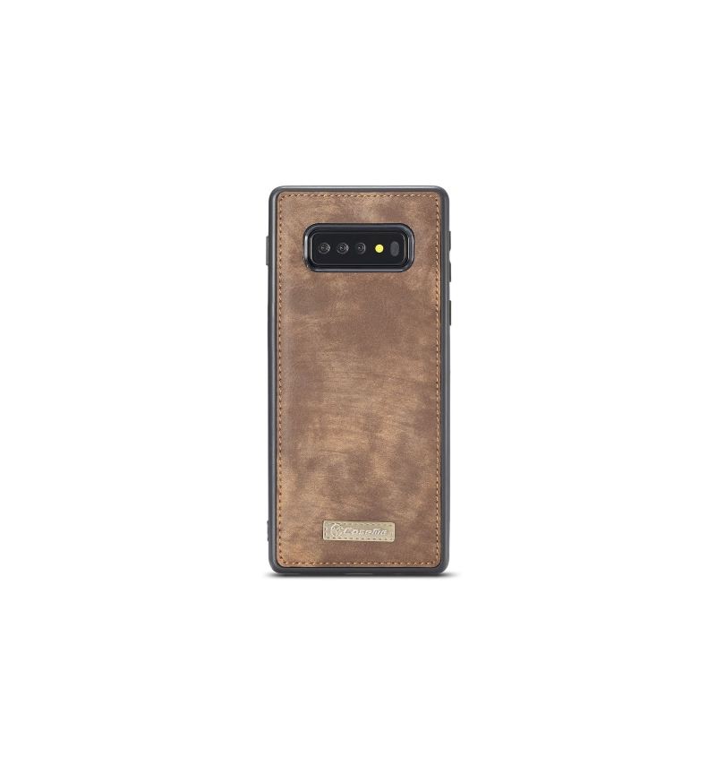 Handyhülle Case Für Samsung Galaxy S10 Geldbörse Und Braunes Gehäuse