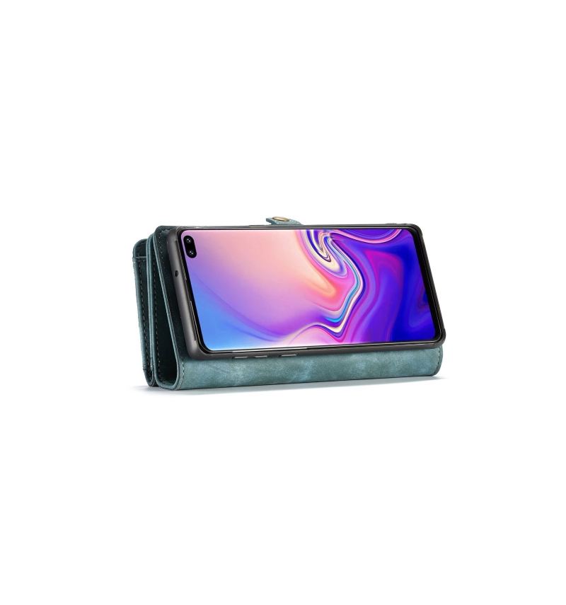 Hülle Case Für Samsung Galaxy S10 Brieftasche Und Grünes Gehäuse