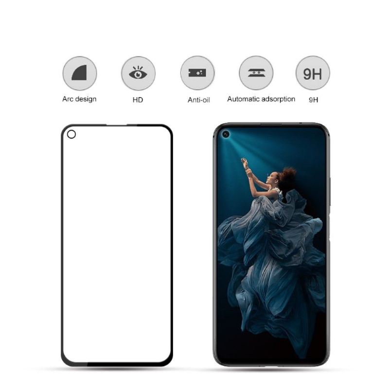 Honor 20 Pro - Displayschutzfolie Aus Gehärtetem Glas In Voller Größe - Schwarz