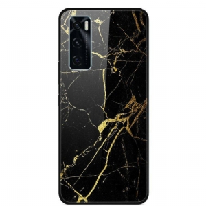 Handyhülle Für Vivo Y70 Supreme Marble Gehärtetes Glas