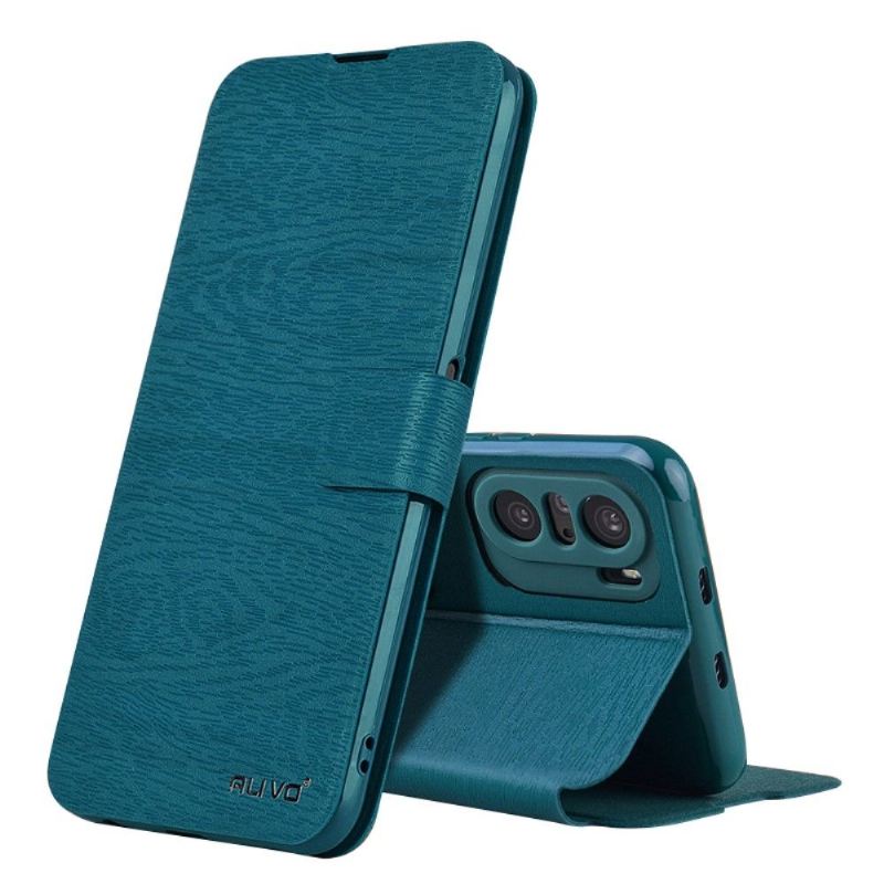 Flip Case Für Xiaomi Mi 11i / Poco F3 Alivo Kunstleder Rindeneffekt