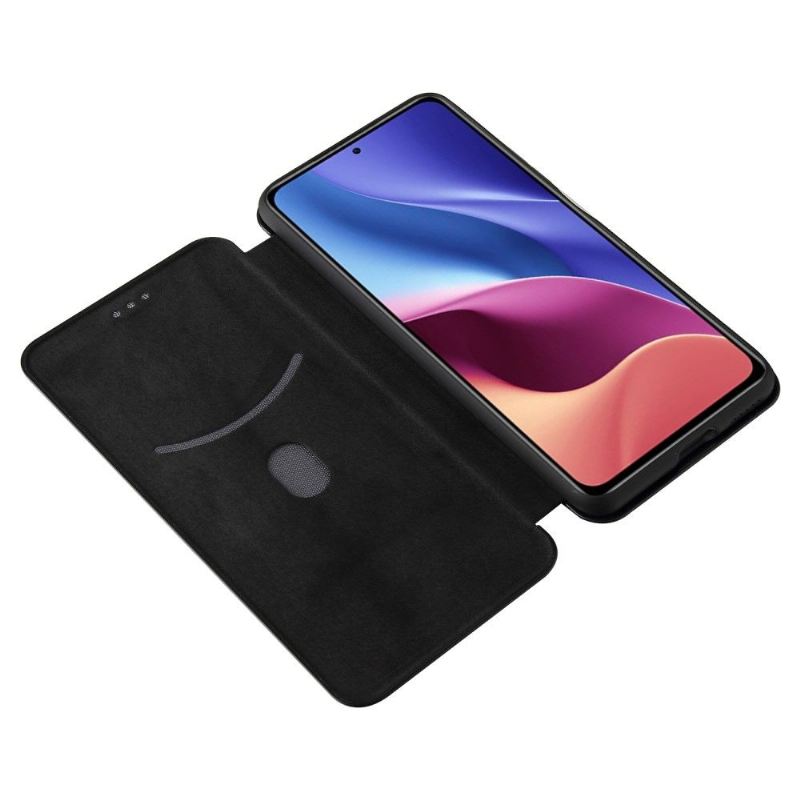 Flip Case Für Xiaomi Mi 11i / Poco F3 Kunstleder Im Kohlefaser-stil