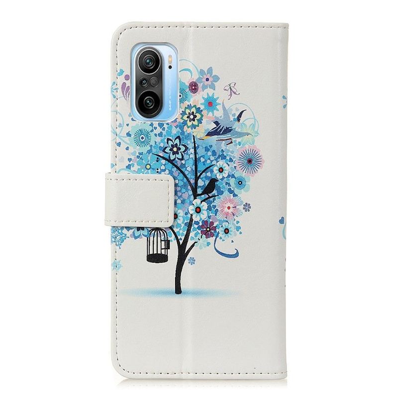 Lederhüllen Für Xiaomi Mi 11i / Poco F3 Blauer Baum