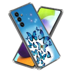 Hülle Für Samsung Galaxy A15 5g Kleine Blaue Schmetterlinge