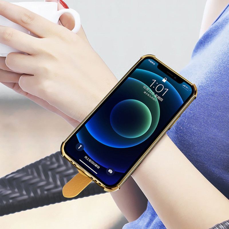 Hülle Für Samsung Galaxy A15 5g Krokodil-stil Mit Armbandhalterung