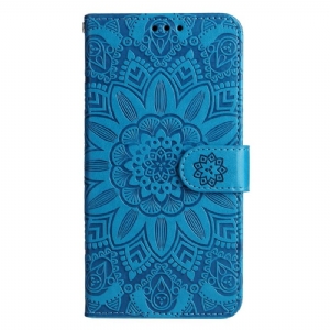 Lederhüllen Samsung Galaxy A15 5g Handyhülle Mandala-druck Mit Schlüsselband