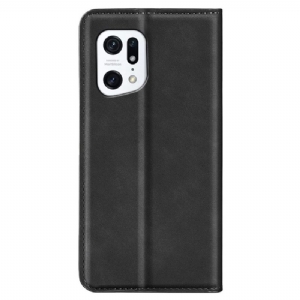 Case Für Oppo Find X5 Standfunktion Aus Kunstleder