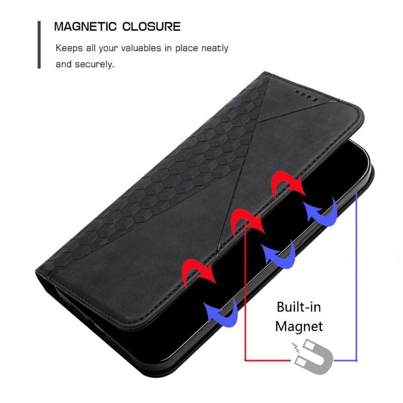 Flip Case Für Oppo Find X5 Geometrie-design Aus Kunstleder