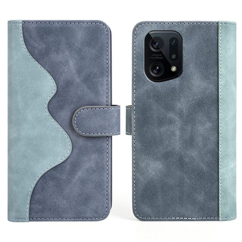 Flip Case Für Oppo Find X5 Grafisches Muster