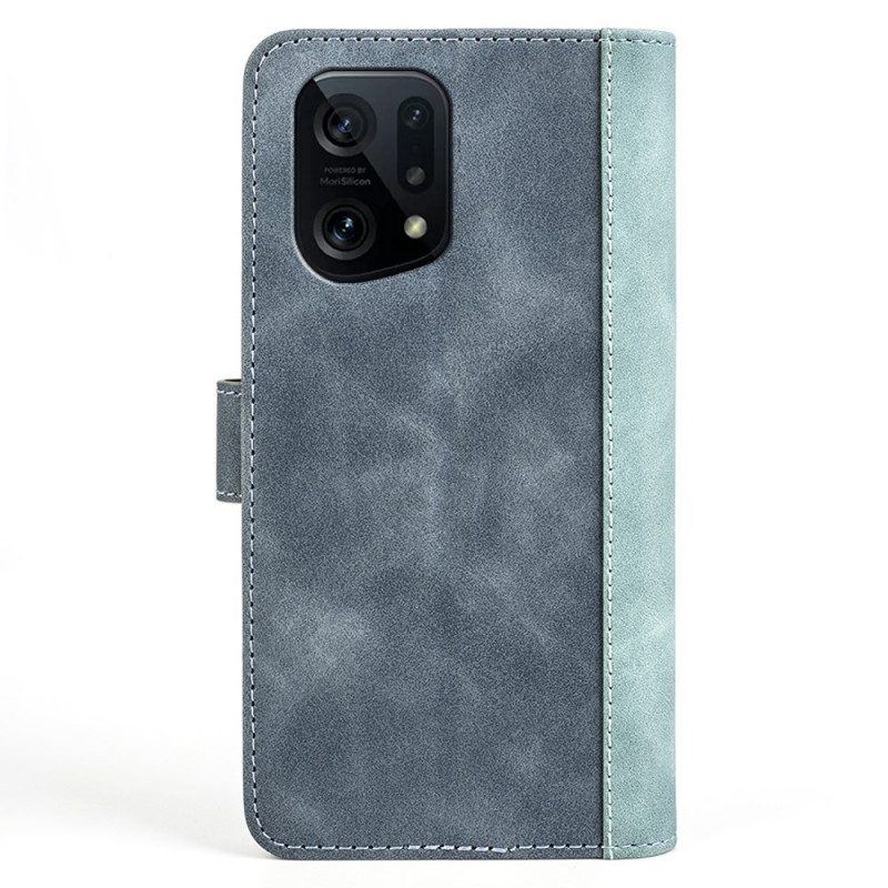 Flip Case Für Oppo Find X5 Grafisches Muster