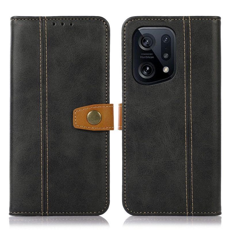 Flip Case Für Oppo Find X5 Gurtband