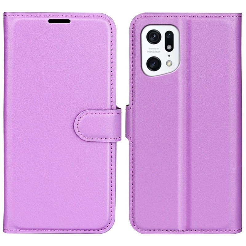 Flip Case Für Oppo Find X5 Klassisch