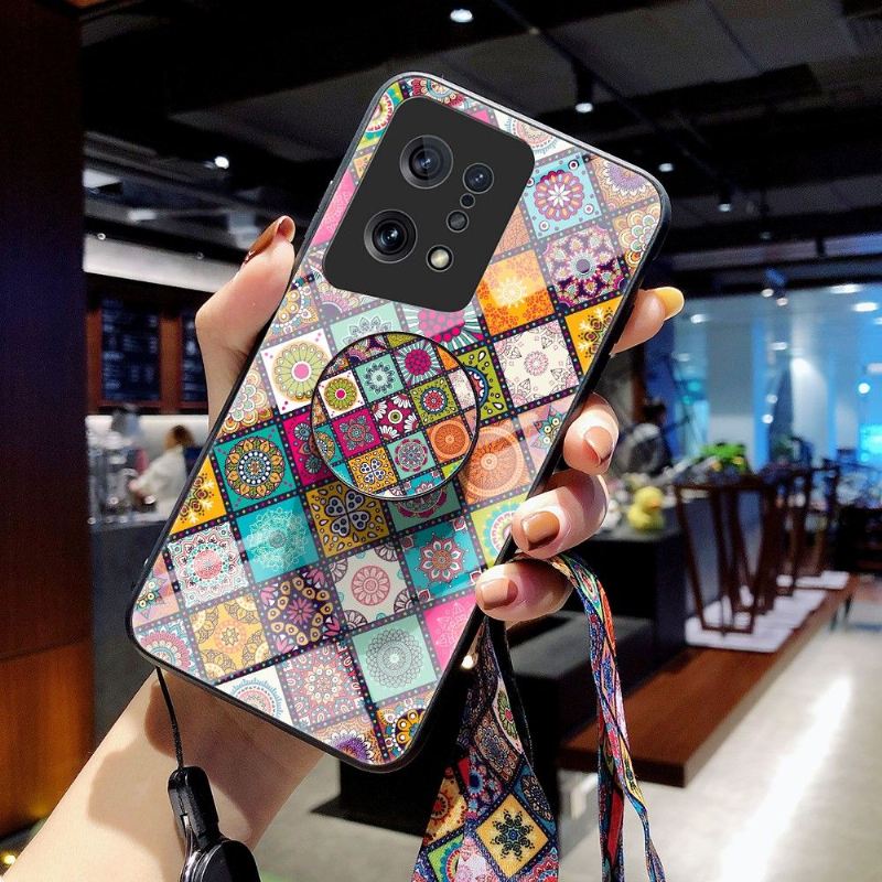 Hülle Für Oppo Find X5 Mandala-kaleidoskop Mit Ständer