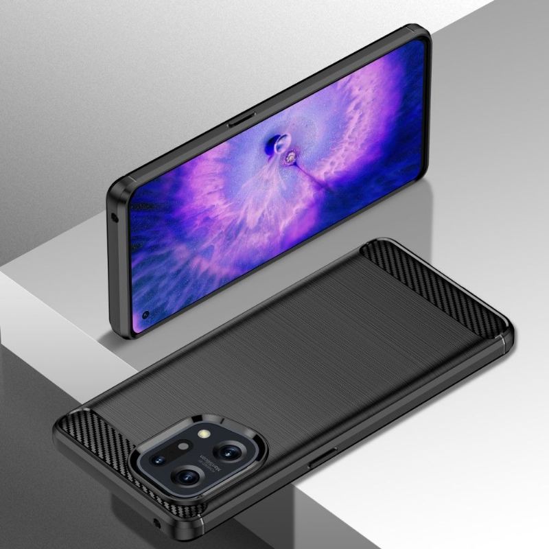 Hülle Für Oppo Find X5 Silikon Gebürsteter Effekt