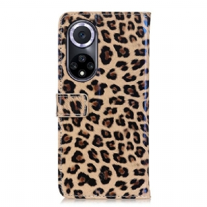 Flip Case Für Honor 50 / Huawei Nova 9 Kunstleder Im Leoparden-stil