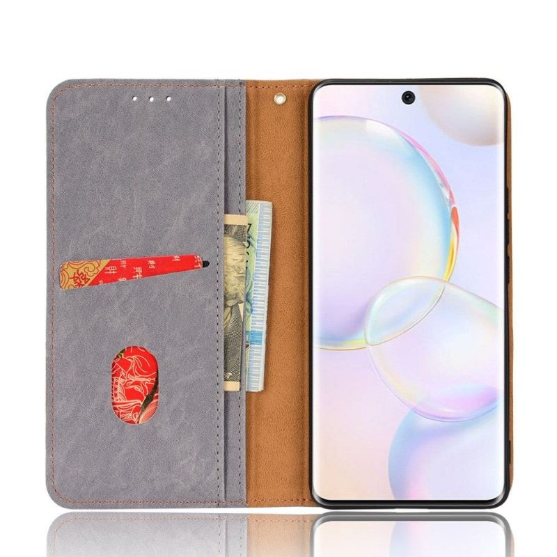 Flip Case Für Honor 50 / Huawei Nova 9 Flip Case Retro Kunstleder