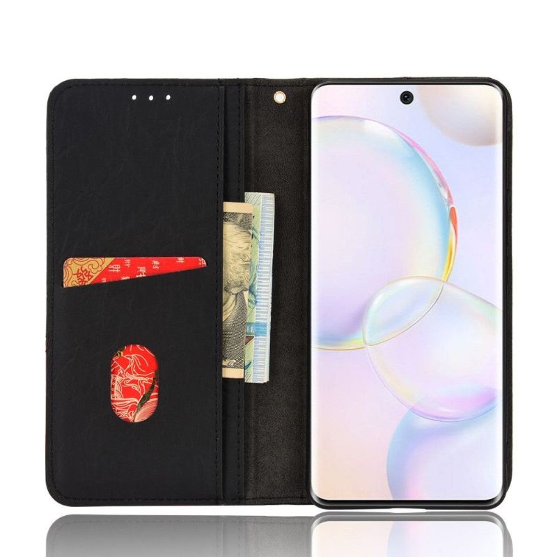 Flip Case Für Honor 50 / Huawei Nova 9 Flip Case Retro Kunstleder