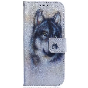 Lederhüllen Realme 12 Plus 5g Wolf-aquarell