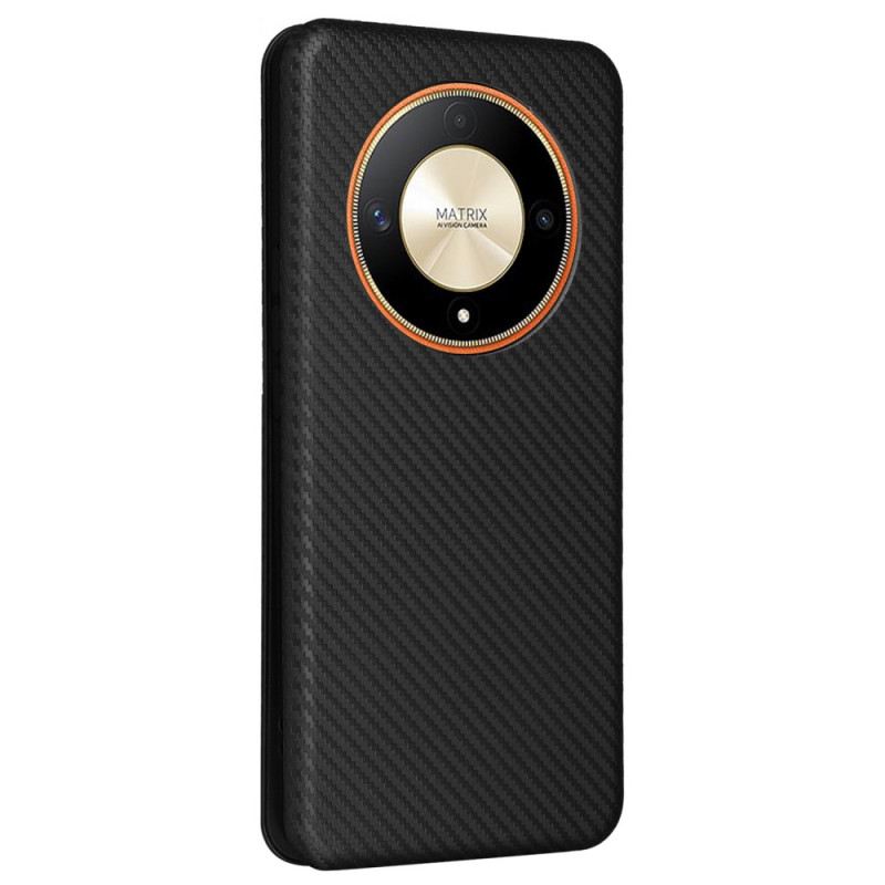 Flip Case Für Honor X9b / Magic 6 Lite Kohlefaser