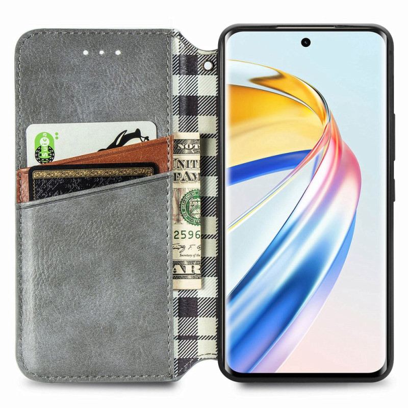 Flip Case Honor X9b / Magic 6 Lite Retro-wildleder-stil