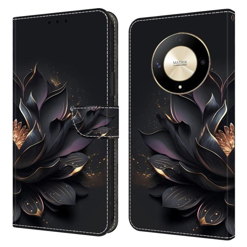 Lederhüllen Für Honor X9b / Magic 6 Lite Lila Lotus