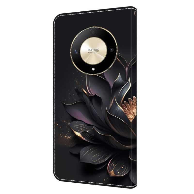 Lederhüllen Für Honor X9b / Magic 6 Lite Lila Lotus