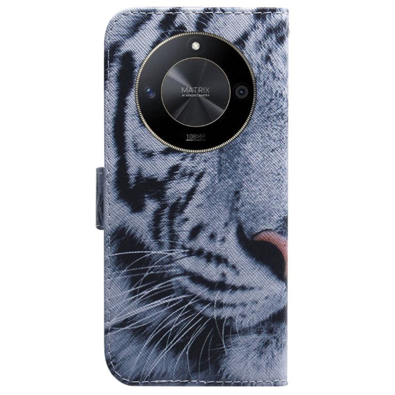 Lederhüllen Für Honor X9b / Magic 6 Lite Weißer Tiger