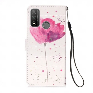 Lederhüllen Für Huawei P Smart 2020 Rosa Blume