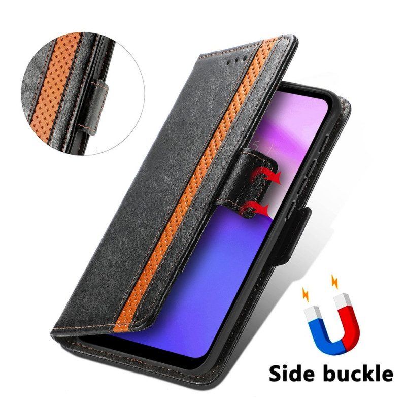 Flip Case Für Moto E40 / E30 / E20 Bicolor Doppelschließe Caseneo