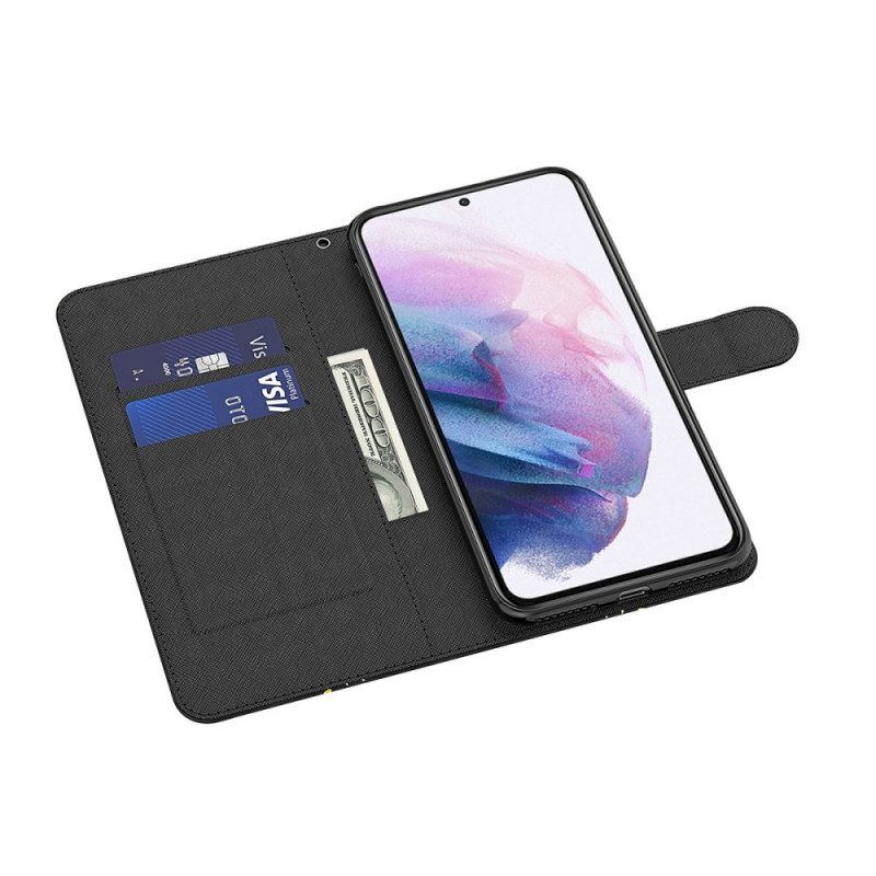 Flip Case Für Moto E40 / E30 / E20 Gelbe Schmetterlinge