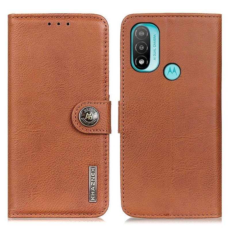 Flip Case Für Moto E40 / E30 / E20 Kunstleder Khazneh