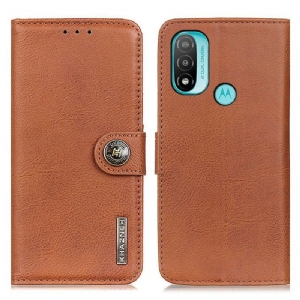 Flip Case Für Moto E40 / E30 / E20 Kunstleder Khazneh