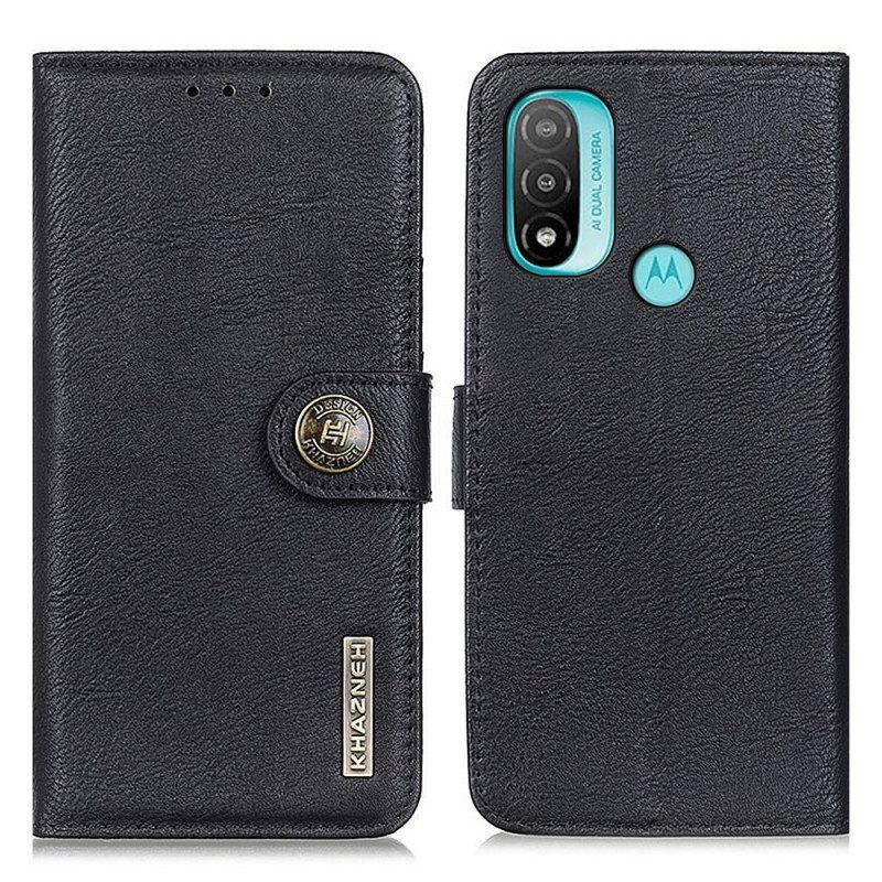 Flip Case Für Moto E40 / E30 / E20 Kunstleder Khazneh