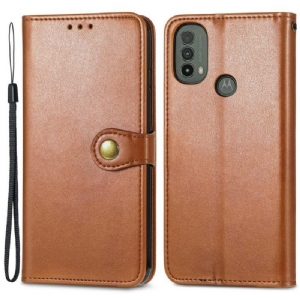 Flip Case Für Moto E40 / E30 / E20 Kunstleder Und Vintage-verschluss