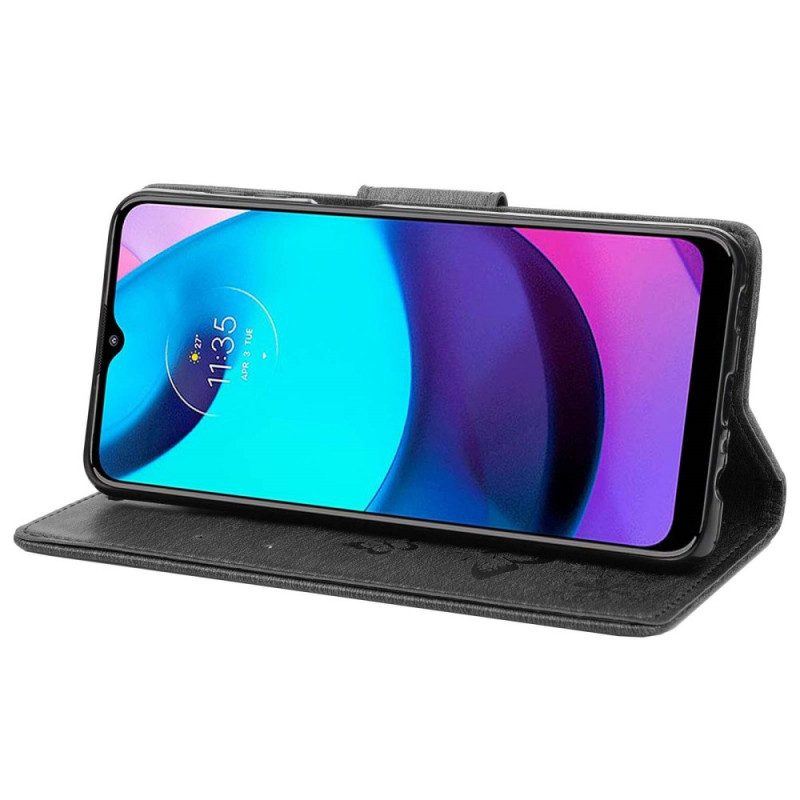 Flip Case Für Moto E40 / E30 / E20 Mit Kordel Prächtige Riemenschmetterlinge