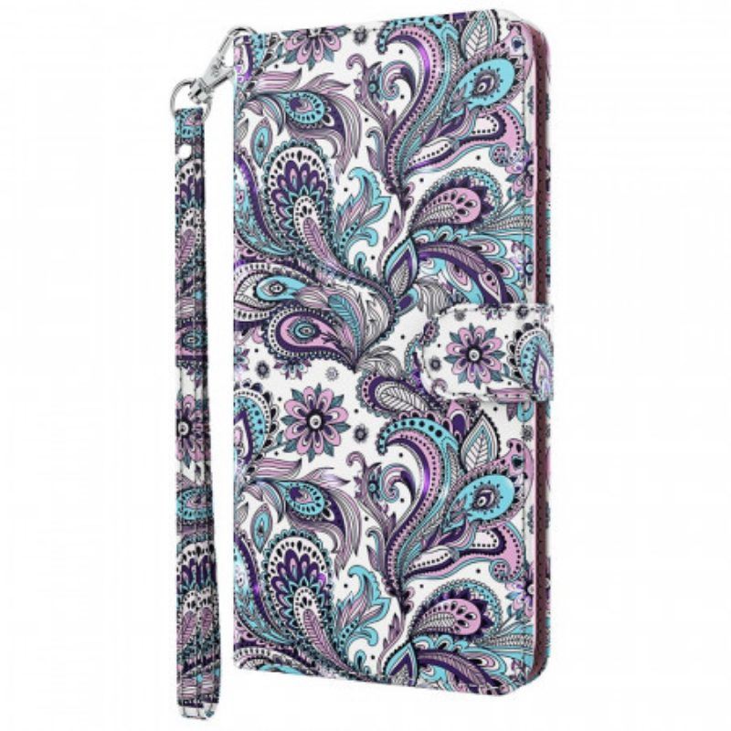 Flip Case Für Moto E40 / E30 / E20 Paisley